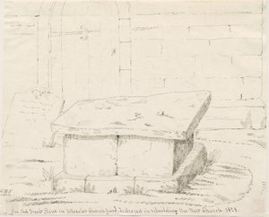 Uttoxeter教堂-Old Tomb Stone：钢笔和墨水绘画，nd [19世纪中叶]（绘画） 作者 学校英语