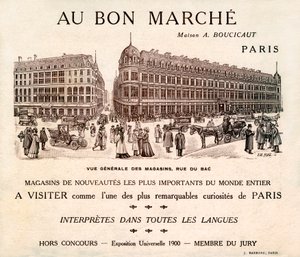 巴黎 Bad 街的 "Au Bon Marche "广告（印刷品） 作者 法语学校