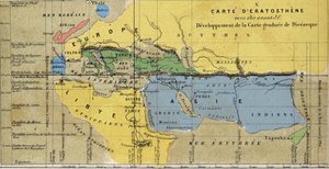 公元前3世纪希腊天文学家、地理学家埃拉托色尼的地图。