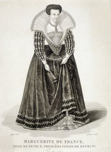 瓦卢斯的玛格丽特，又称玛格特女王（1553-1615）的肖像，纳瓦拉女王，亨利四世的第一任妻子。