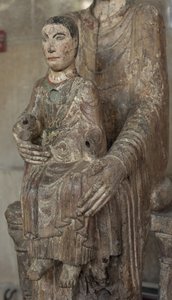 圣母与圣婴(彩绘木板) 作者 法语学校