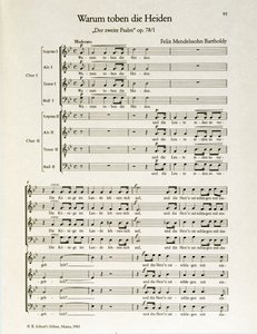 “Warum toben die Heiden”第二诗篇，op.38，作者 Felix Mendelssohn（石版画）