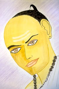 阿里亚巴塔（纸面水彩画） 作者 印度学校