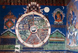 印度查谟和克什米尔拉达克喇嘛教寺院的曼陀罗，Leh, Ladakh, Jammu and Kashmir, India 作者 印度学校