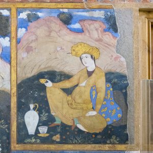伊朗伊斯法罕谢赫尔索通宫殿壁画 作者 学校伊朗人