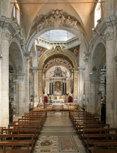 Santa Maria del Popolo 大教堂的内景（Santa Maria del Popolo 教堂的内景） 15 至 17 世纪意大利罗马 作者 学校意大利语