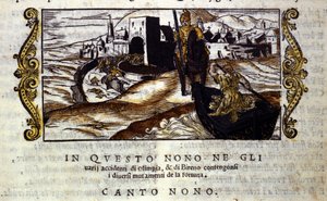 罗兰前来营救奥林匹亚。 Ludovico Ariosto (1474 - 1533) 被称为 L