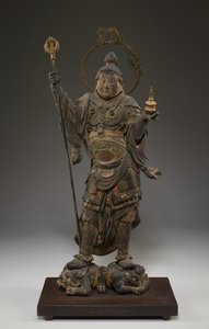 Bishamonten（维斯拉瓦纳，北方卫报）（彩色水晶，配以水晶，金箔和金属） 作者 日本学校