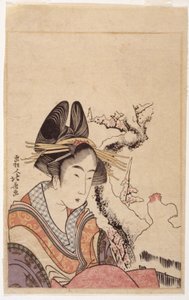 女士头像（木版画） 作者 学校日语