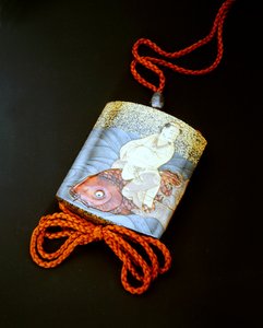 江户时代Inro，18世纪末-19世纪初（涂有金和shell的漆） 作者 日本学校