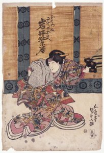 岩井紫雀的女性角色（彩色木刻） 作者 学校日语