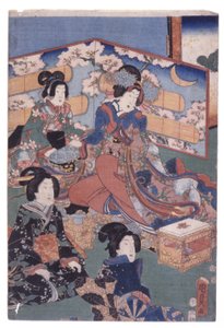 豪华室内场景（旅行）（彩色木刻） 作者 学校日语