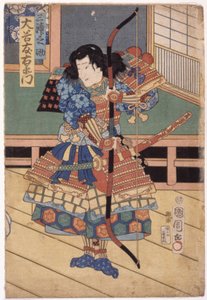 大谷友右卫门 饰 三浦大助（彩色木刻） 作者 学校日语