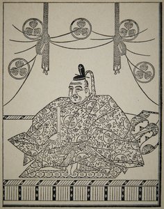 幕府将军德川家康身着朝服的画像 作者 学校日语