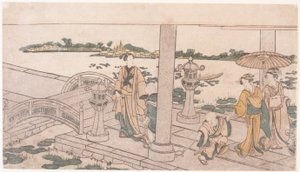 露台上的三个妇女和儿童 作者 学校日语