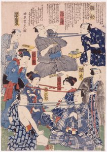 三联画，演员与颈部的 "拔河比赛"（照片） 作者 学校日语