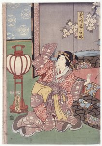 吉木的妻子，白梦（彩色木刻） 作者 学校日语