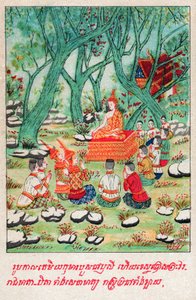 坂田手宫。 （雕刻，约 1910 年） 作者 老挝学校
