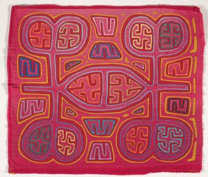 衬衫镶片（莫拉），库纳人，圣布拉斯群岛，约 1950 年代（贴花棉质）