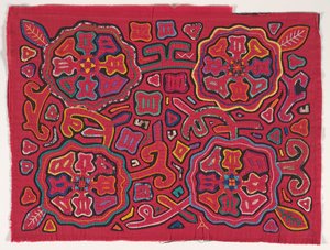 衬衫镶板（莫拉），库纳人，圣布拉斯群岛，约 20 世纪 50 年代（贴花棉布）