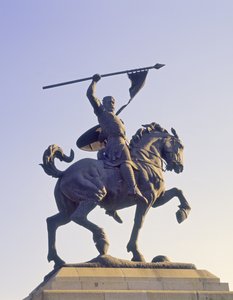 希德纪念碑（约1040-99）（青铜）。 作者 学校西班牙语