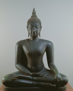 佛坐禅，素可泰风格（青铜）