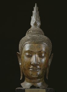 打坐佛头（青铜）