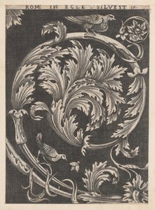 Speculum Romanae Magnificentiae：16世纪教堂的装饰性叶子，16世纪。