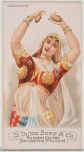 Castanets，来自Duke牌香烟的乐器系列N82，1888年。