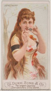 Jews Harp，来自乐器系列N82，用于Duke牌香烟，1888年。