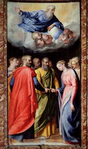 Scipione Pulzone il Gaetano (1550-1598) 和 Giuseppe Valeriano (1542-1606) 1584-1588 年 罗马，格苏教堂，麦当娜德拉斯特拉达教堂