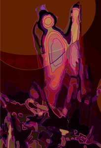 Artichoke_abst_vert6a (digital) 作者 斯科特·戴维斯（Scott J.Davis）