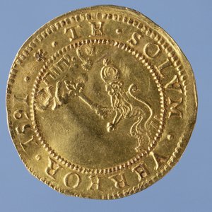 詹姆斯一世的4磅苏格兰（帽子），爱丁堡薄荷，1591（反向）（金）（正面看见58855）