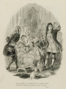 亚历山大·波普 (Alexander Pope) 的《锁的强奸》中的场景（版画）