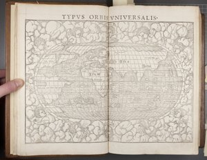 全球，来自Cosmographia，1544 作者 塞巴斯蒂安·芒斯特（Sebastian Munster）