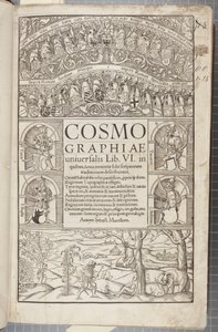 Cosmographia的标题页，1544
