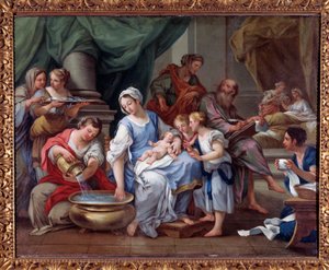 施洗者圣约翰的诞生 (施洗者圣约翰的诞生) Sebastiano Conca (1680-1764) 绘画 18 世纪 Museo dell