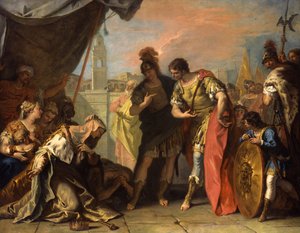 亚历山大和大流士家族，1708-1710 作者 塞巴斯蒂亚诺·里奇（Sebastiano Ricci）