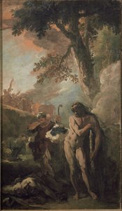 Hercules and Cacus. Preparatory sketch (oil on canvas 作者 塞巴斯蒂亚诺·里奇（Sebastiano Ricci）