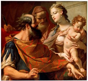 儿童摩西在法老王冠上践踏，c1685-c1687 作者 塞巴斯蒂亚诺·里奇（Sebastiano Ricci）