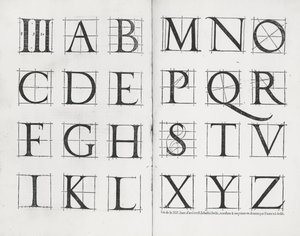 Serlios alphabet，1539