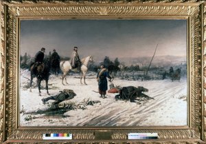 加里波第在第戎战场上，由 S. De Albertis 作画。 1877. Risorgimento 博物馆。 米兰