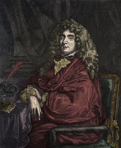 Jean-Baptiste Poquelin dit Moliere的肖像（Jean Baptiste Poquelin）。 作者 塞巴斯蒂安·波登（Sebastien Bourdon）