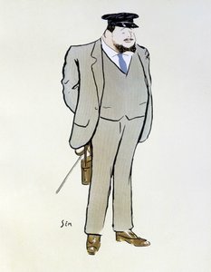 亨利-德-罗茨柴尔德的肖像--由塞姆（1863-1934）创作，载于《现代体育》，1906年8月。 作者 塞姆