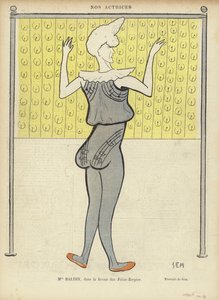 Louise Balthy，法国女演员，在Folies-Bergere，Le Rire的插图 作者 Sem