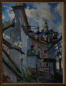 普斯科沃-佩乔尔斯基修道院的景色，1928年 作者 谢尔盖·阿塞涅维奇·维诺格拉多夫