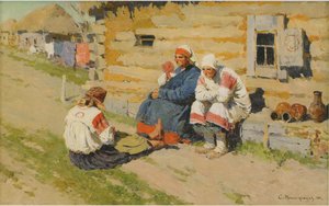 《在阳光下等待》，1894年 作者 谢尔盖·阿塞涅维奇·维诺格拉多夫