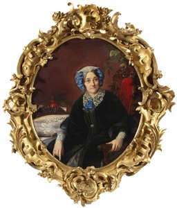 伊莎贝拉-阿达莫夫娜-加加林娜公主的肖像，1800-1886年，原名瓦莱夫斯卡伯爵夫人，1850年代 作者 谢尔盖·康斯坦丁诺维奇·扎良科