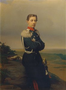 俄罗斯沙雷维奇-尼古拉-亚历山德罗维奇的肖像 1843-1865年 作者 谢尔盖·康斯坦丁诺维奇·扎良科