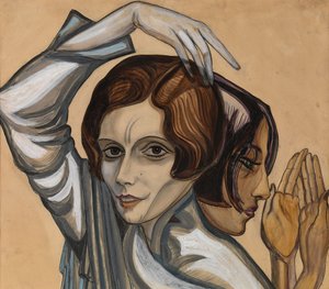 Elene Komisarjevskaia-Balieff和Natalia Molostova的肖像 作者 谢尔盖·尤里耶维奇·苏代金